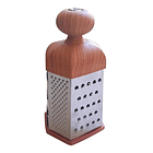 Rallador De 6 Lados Acero Inoxidable Con Mango De Madera 2