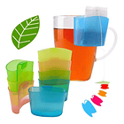 4 Soportes Bolsa De Té Para Tazas Tazones Vasos Mugs Tetera  1