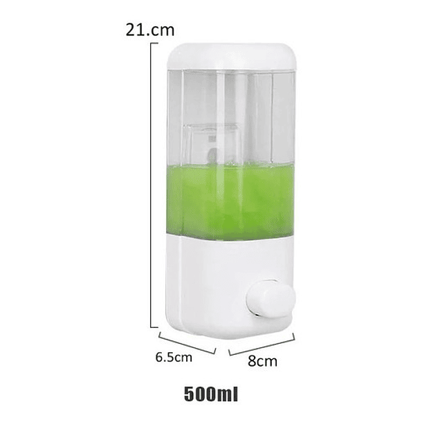 Dispensador Jabón Líquido Gel Shampoo 500 Ml Baño Cocina   2