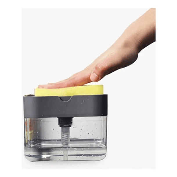 Dispensador Lava Loza Manual De Esponja Con Recipiente  2
