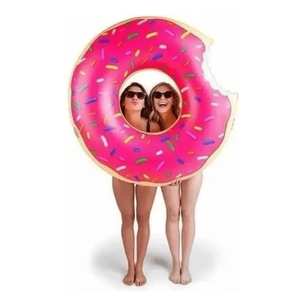 Flotador Inflable Diseño Donut 60cm Piscinas Inflables Niño Color Fucsia 3