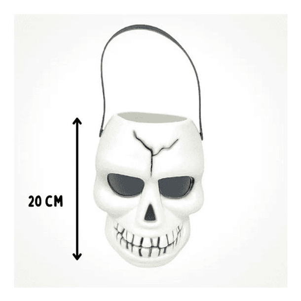 Balde Halloween Para Dulces En Forma De Calavera 3
