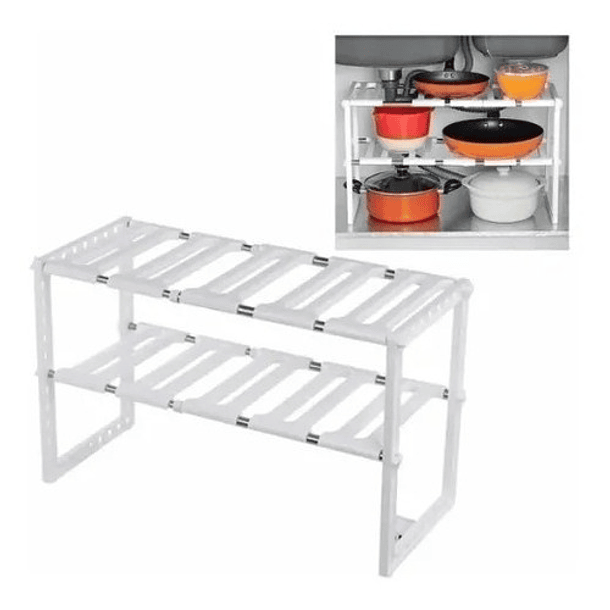 Organizador Multifuncional Cocina  Hogar Repisa Ajustable  1