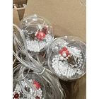Guirnaldas Bolas De Navidad Esferas Trasparentes Luces Led 12