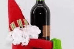 Porta Botella De Vino Viejo Pascuero Navidad