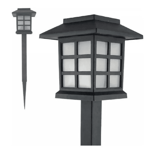 Pack X2 Lamparas Focos Solares Jardin Iluminacion Estaca 2