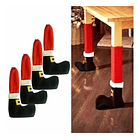4x Cubre Patas Silla Elfo Duende Navidad Decoración Original 10