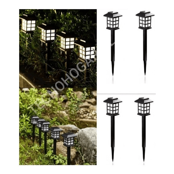 Pack X4 Luz Solar Con Estaca Exterior Tierra Jardín 2