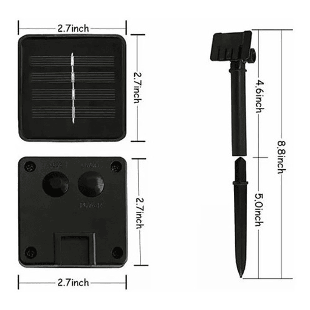 Luces Solar Guirnalda Navidad 200 Led Multicolor 20 Metros 2