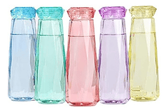 Botella Plástico Forma Diamante Colorido