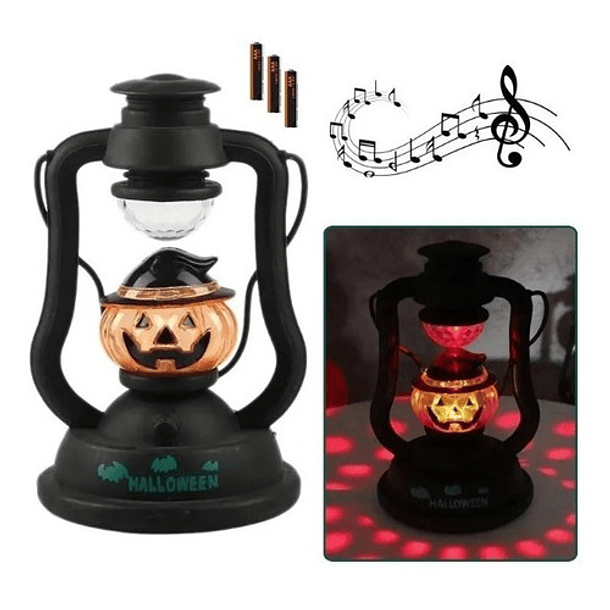Lampara Luz Led Calabaza / Sonido Tenebroso / Halloween Pcz 1