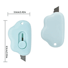 Mini Corta Cartón Cuchillo Cartonero Portátil Forma De Nube 2