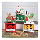 Calendario Adorno De Navidad Reofrey De Madera / Cea 1
