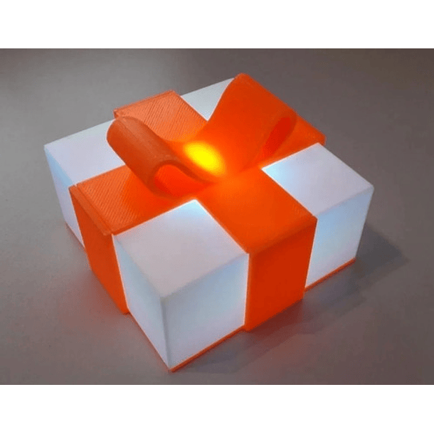 Caja De Regalo Navidad Brillante Luz Led 3