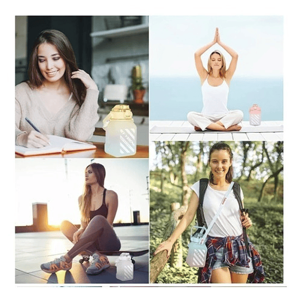 Botella De Agua 1.5 Lts Motivacional Deportiva Agua Diaria 12