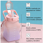 Botella De Agua 1.5 Lts Motivacional Deportiva Agua Diaria 23