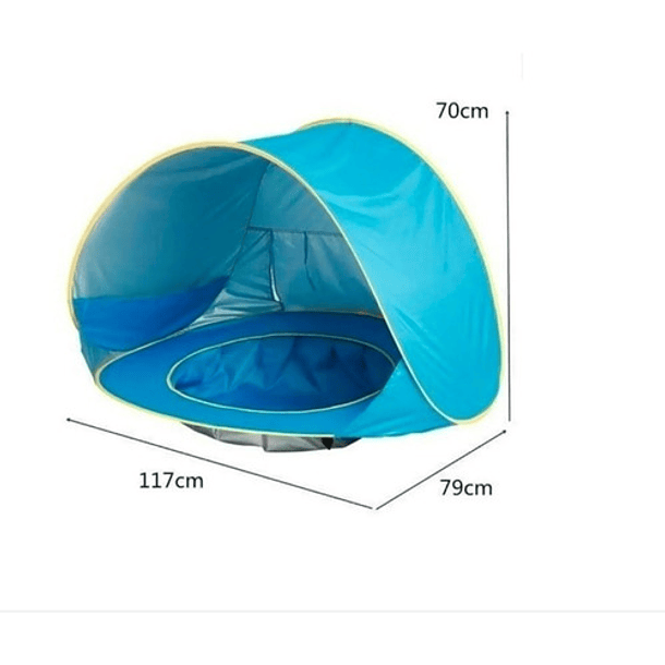 Piscina Con Carpa Protección Uv Plegable Para Bebe 21