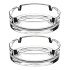 Pack 2 Ceniceros De Vidrio Redondo Hogar 10x3cm 1