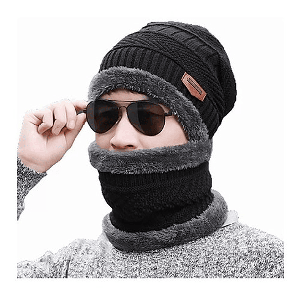 Gorro De Lana Con Interior De Chiporro + Cuello, Invierno 1