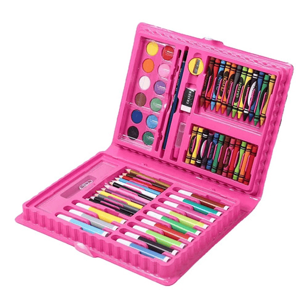 Maleta Set De Arte 68 Pzas Lápices Para Colorear Para Niños
