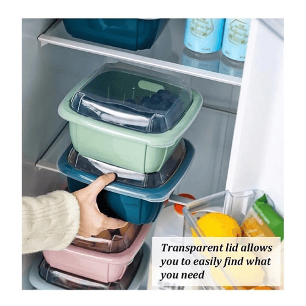 Pote Colador Contenedor Con Tapa 2 En 1 Escurridor 5