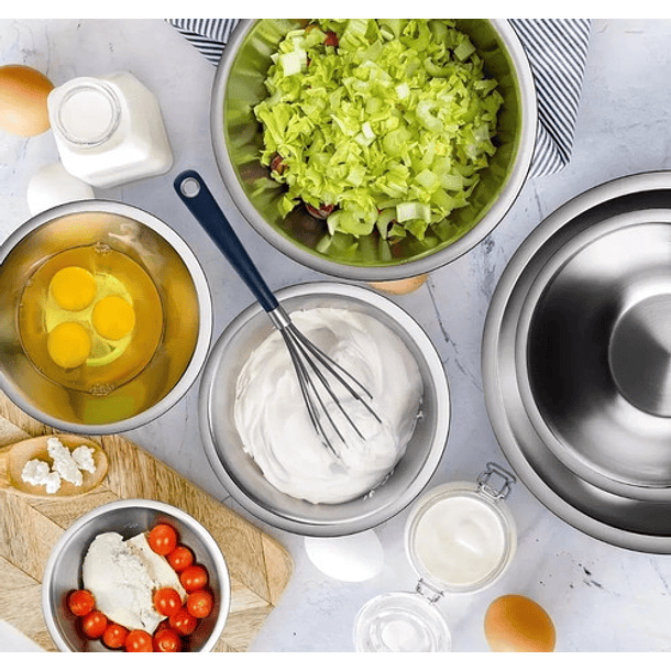  Bowl Acero Inoxidable Repostería Cocina 16cm 5