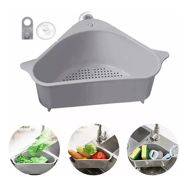Colador Lavaplatos Escurridor Organizador Esquinero Cocina 9