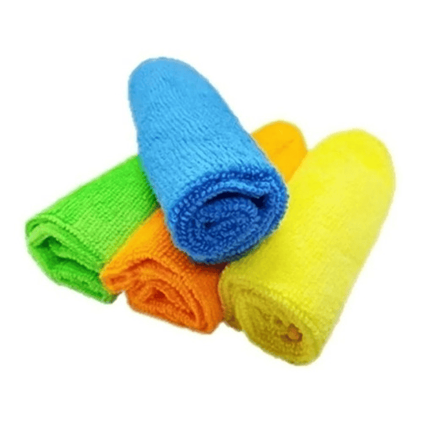 4x Paño Microfibra 30x30 Cms Limpia, No Deja Rayas Ni Polvo 1