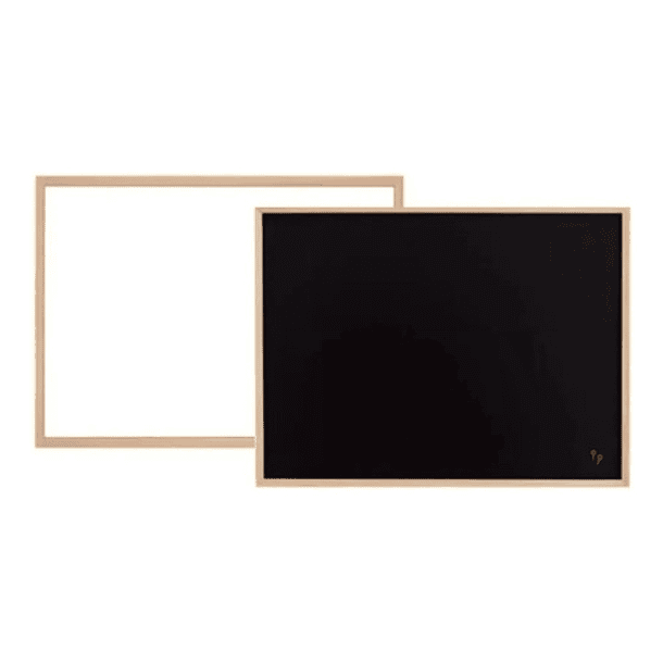 Pizarra Doble Cara Corcho+tiza 20x30 Marco Madera 1