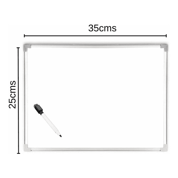 Pizarra Acrílica Blanca Magnética 25x35cms  2