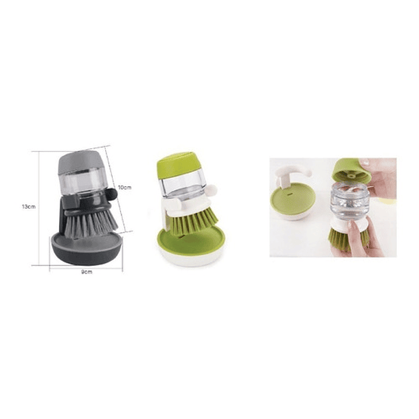 Cepillo Dispensador Jabon Liquido Lava Loza Platos 7