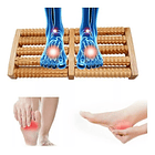 Masajeador De Pies Spa De Madera 6 Rodillos Reflexología 1