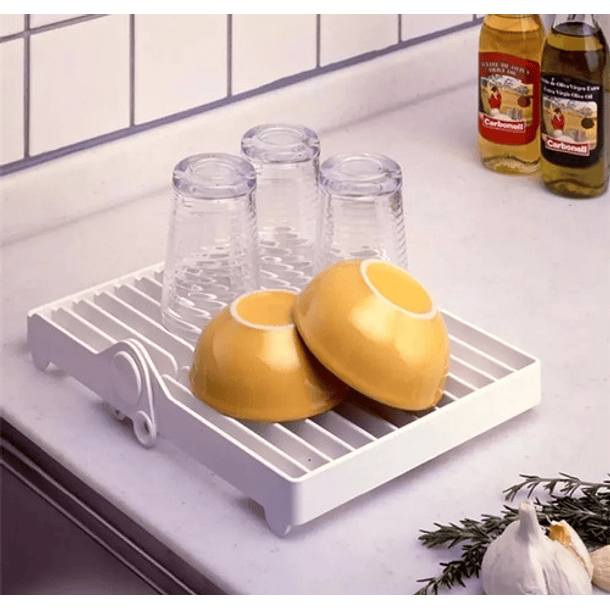 Secaplatos Escurridor Estante Plegable Organizador Cocina 5
