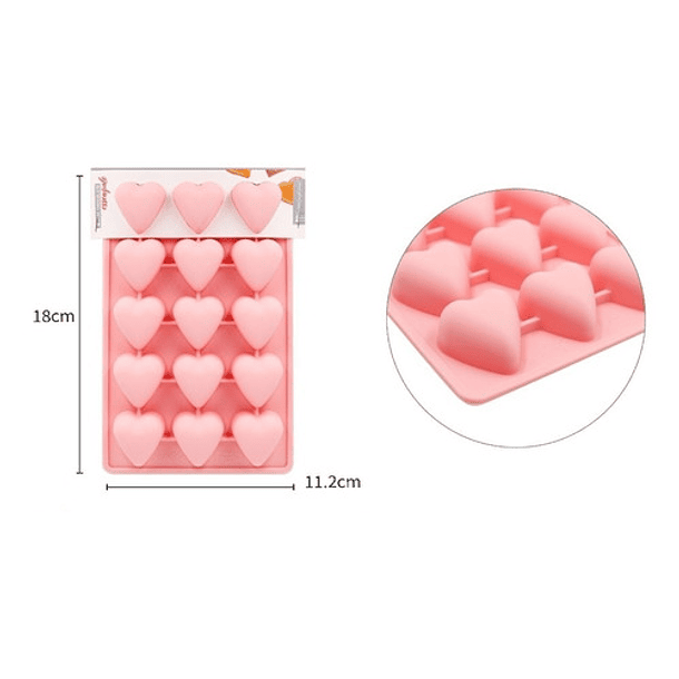 Molde Silicona Corazon Moldes Para Chocolates 1