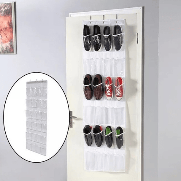 Organizador Zapatos Zapatero Colgante Puerta 24 Espacios 3