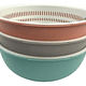 Bowl Con Colador Escurridor Para Verduras Pastas Cocina 30cm