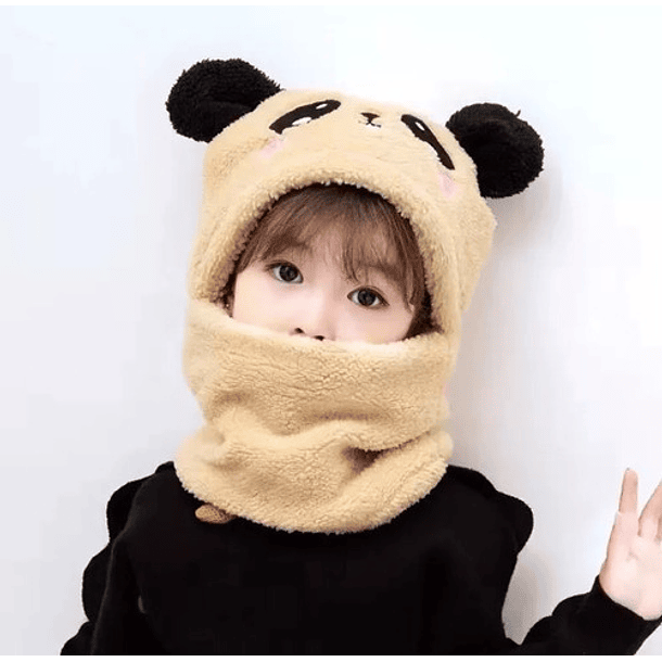Gorro Con Cuello Para Bebé Niño/a Diseño Invierno Calientito 2