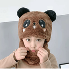 Gorro Con Cuello Para Bebé Niño/a Diseño Invierno Calientito 23