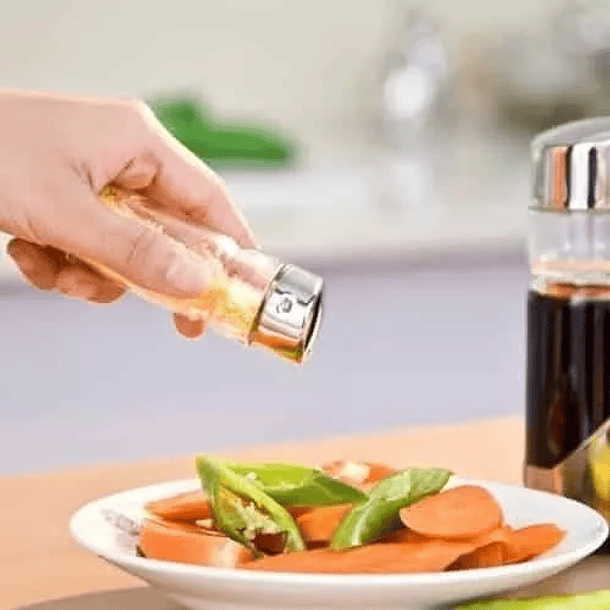 Set Alcuza Aceitero Salero Limon Vinagre Pimienta 4 Piezas 2