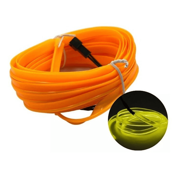 Hilo Tira Luz Neon Colores Led Conector 12v Auto Moto 5m 14