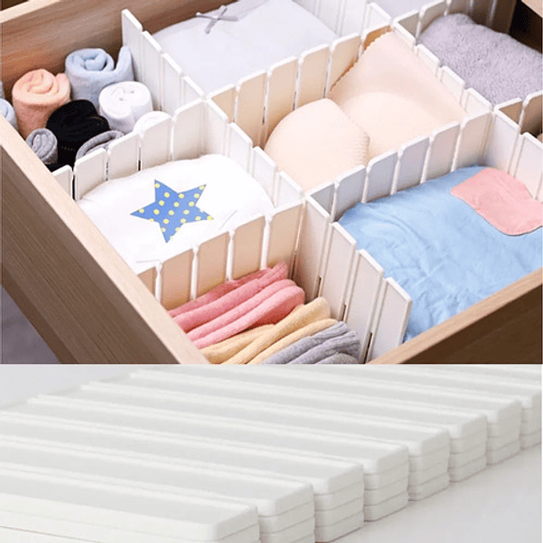 Set 3 Separadores De Cajón Organizador Closet 43.5x5cm Pcz 2