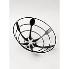 Frutero O Panera  Metálica Con Diseño Color Negro  1