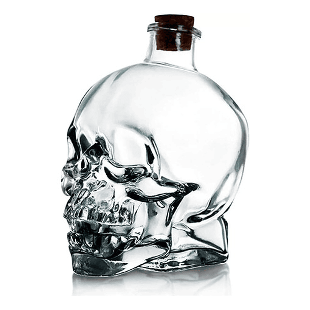 Botella Calavera Vidrio Craneo Vodka Whisky 750 Ml 1