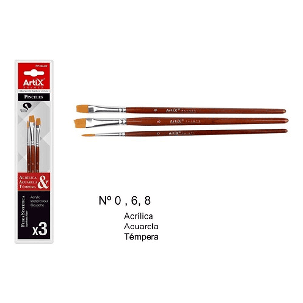 Set De 3 Pinceles Escolar 1