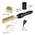Peine Cepillo Alisador Profesional Gold Ceramic Unisex 5
