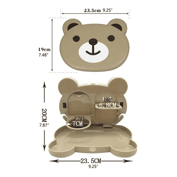 Mesa Bandeja De Comida Para Auto Con Porta Vasos Botellas 1