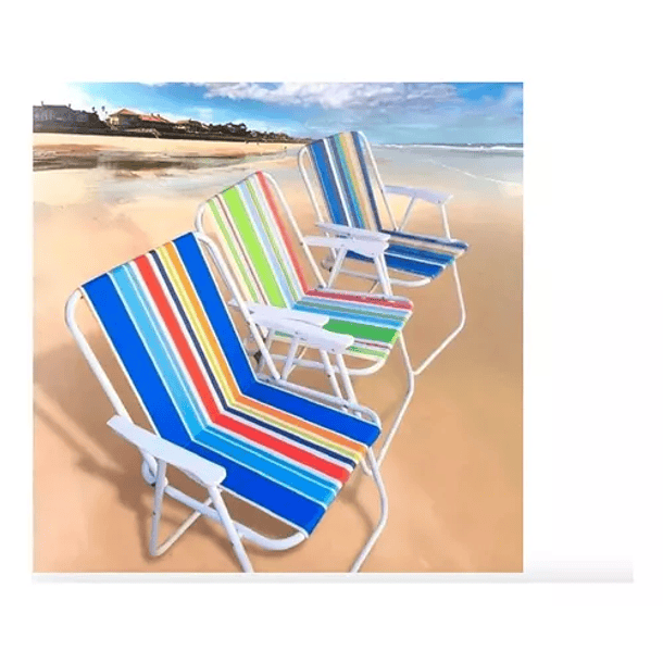 Silla Playa Camping Piscina Verano Plegables Colores 2
