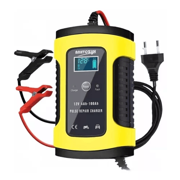 Cargador Batería Automóvil Moto 12v Inteligente Carga Rápida 1