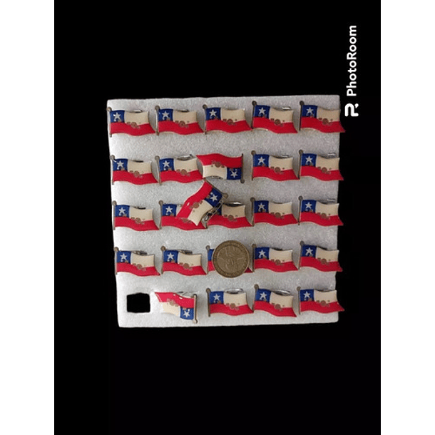  25 Piocha Pin Bandera Chile Goma Con Luz Led Boton Fiestas 5