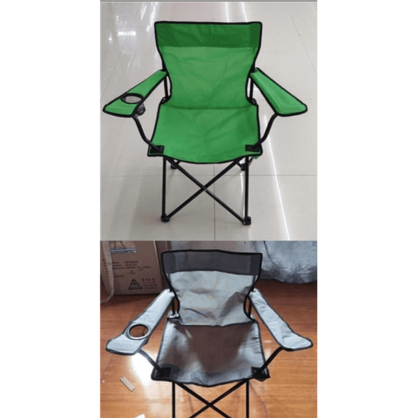 Silla Plegable Playa Camping con Porta Vaso + Bolsa 2